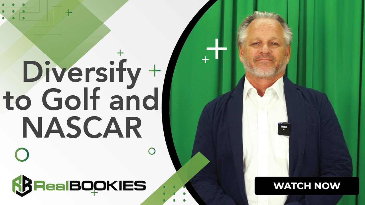 kyle parker on a youtube thumbnail about pga golf and nascar
